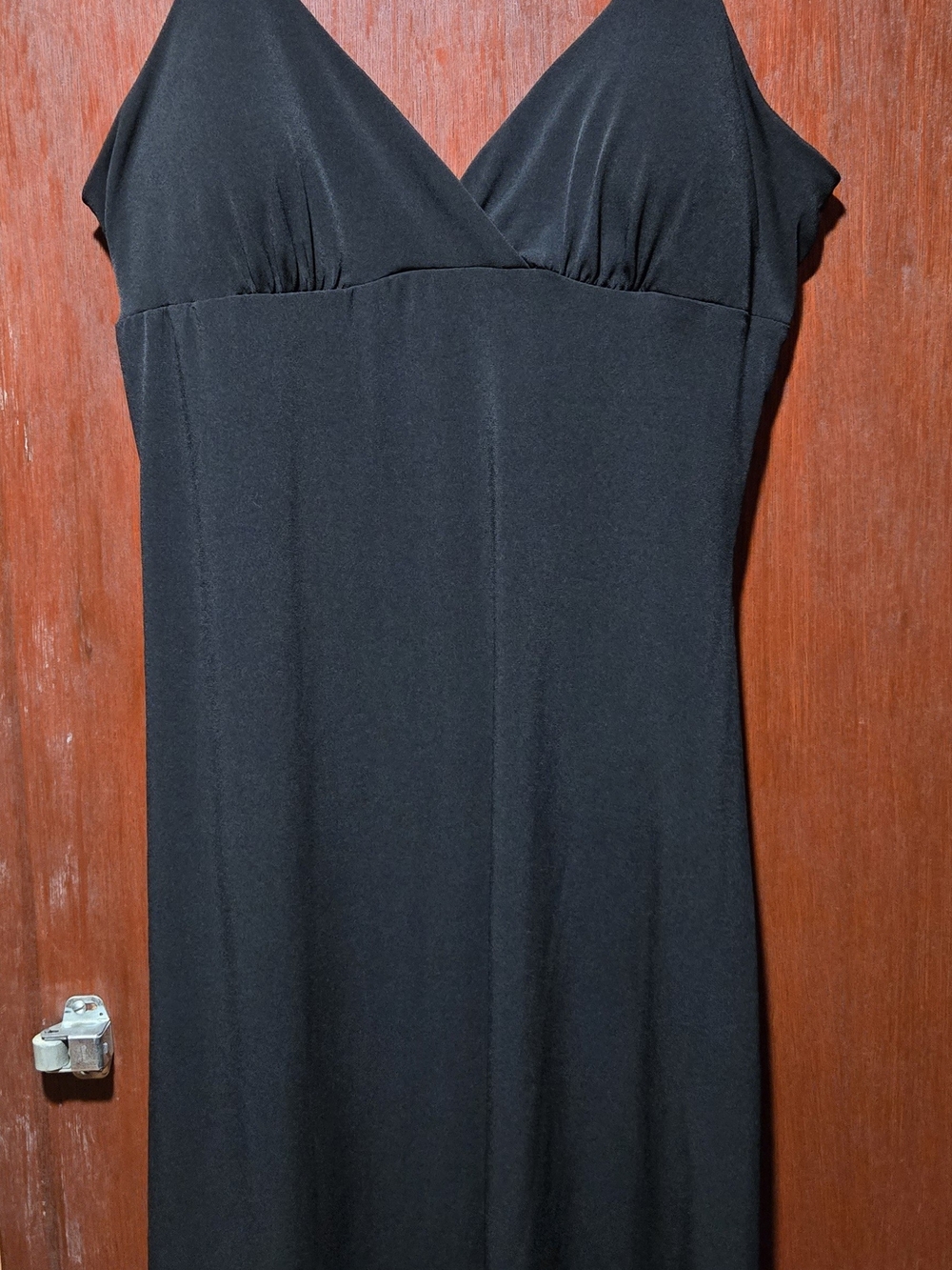 Elegant Black Midi Slip Dress with Delicate Straps